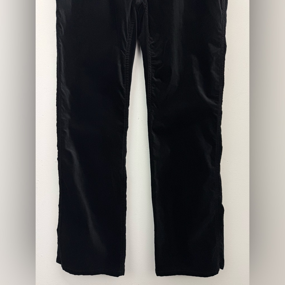 Chico’s size 1/Medium (8) Women’s Black Velvet Mid Rise Straight Leg Pants - Picture 3 of 5